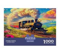 Steam Train Jigsaw Puzzles Great Gift for Adults 1000 Piece Fun Challenging Home Decoration Dream Journey Jigsaw Puzzle for Women Men Adult 70x50cm/1000pcs