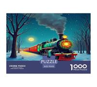 Steam Train Jigsaw Puzzles Great Gift for Adults 1000 Pieces Family Challenging Toys Home Decors Brainteasing Dream Journey Jigsaw Puzzle for Adults 70x50cm/1000pcs