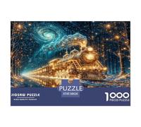 Steam Train Jigsaw Puzzles Great Gift for Adults 1000 Pieces Family Challenging Toys Home Decors Brainteasing Dream Journey Jigsaw Puzzle for Adults 38x26cm/1000pcs