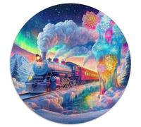 Steam Train Jigsaw Puzzles Great Gift for Adults 1000 Pieces Fun Challenging Home Decors Dream Journey Jigsaw Puzzle for Women Men Adult 1000pcs (67.5x67.5cm)