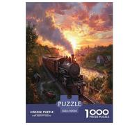 Steam Train Jigsaw Puzzles Puzzle for Adults Kids. 1000 Pieces Whimsical Challenge Toy Educational Games Home Decoration for Educational Games Gifts 70x50cm/1000pcs
