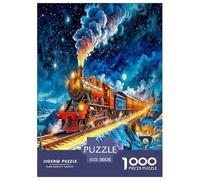 Steam Train Jigsaw Puzzles Puzzle for Adults Kids. 1000 Pieces Whimsical Challenge Toy Educational Games Home Decoration for Educational Games Gifts 38x26cm/1000pcs