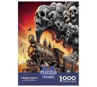Steam Train Jigsaw Puzzles Puzzles for Adults Kids. 1000 Piece Great Gifts Challenge Toy Educational Games Home Decoration for Educational Games Gifts 38x26cm/1000pcs