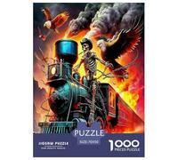 Steam Train Jigsaw Puzzles Puzzles for Adults Kids. 1000 Pieces Whimsical Challenge Toy Educational Game Home Decoration for Adults& Kids Age 14 Years Up 70x50cm/1000pcs