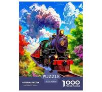 Steam Train Jigsaw Puzzles Puzzles for Adults Kids. 1000 Pieces Whimsical Challenge Toy Educational Games Home Decoration for Educational Games Gifts 70x50cm/1000pcs