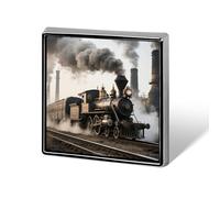 Steam Train Lapel Pin Cute Metal Brooch Pin Fashionable Square Badge for Shirts, Hats, Jackets Unique Fashion Accessories Gift for Men & Women