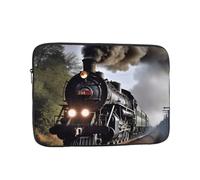 Steam Train Laptop Case 17 inch, Water Resistant Laptop Sleeve Shockproof Protective Traveling Computer Bag Portable Business Briefcase for Men Women