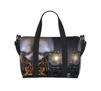 Steam Train Large Weekender Bag for Travel, Water-Resistant Duffle Bag, Print Adjustable Shoulder Strap,3-5 Day Overnight Bag for Men Women