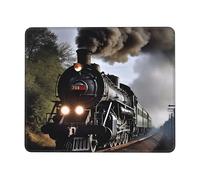 Steam Train Mouse Pad Waterproof Gaming Mousepad for Office Computer Mousepads for Desk Pad with Non-Slip Rubber Base Washable Cloth Mouse Mat 7 x 8.6 in