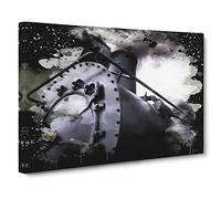 Steam Train No.5 Modern CB Canvas Print | Gallery Wrapped 30mm Frame Wall Art | 24x16 inches | Ready to Hang | Retro Vehicles Picture | Living Room Bedroom Lounge Office