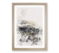 Steam Train Over Glenfinnan Viaduct Watercolour Framed Print | A2 Oak Framed Wall Art | Ready to Hang | Modern Vehicle Picture | Living Room Bedroom Lounge Office