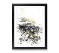 Steam Train Over Glenfinnan Viaduct Watercolour Modern Framed Print | A2 Black Framed Wall Art | Ready to Hang | Modern Vehicle Picture | Living Room Bedroom Lounge Office