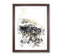 Steam Train Over Glenfinnan Viaduct Watercolour Modern Framed Print | A4 Walnut Framed Wall Art | Ready to Hang | Modern Vehicle Picture | Living Room Bedroom Lounge Office