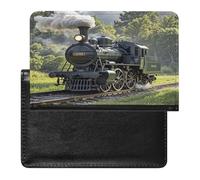 Steam Train Passport Holder with Card Slots Portable Passport Cover Compact Waterproof Passports Protector