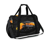 Steam Train Pattern Travel Duffel Bag for Girls Boys Women Men Vintage Train Weekend Overnight Bag Shoulder Tote Luggage Handbag for Travel Sports Gym