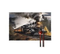 Steam Train Placemats Set of 6 Heat Resistant Place Mats for Dining Table Non-Slip Placemat Easy Clean Washable Table Mats for Kitchen Table Indoor/Outdoor