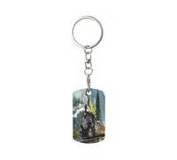 Steam Train -Print Custom Metal Keychain for Gifts, Personalized Engraved Design, Rust-Proof & Washable (1-Piece).