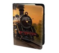 Steam Train print Passport Cover, Passport Holder Cover Wallet Passport Wallet Case for Cards and Documents