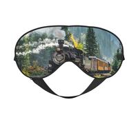 Steam Train Print Sleep Mask Eye Masks Blindfold Eye Cover Eyeshade for Night Sleeping Travel Airplane Ues