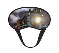 Steam Train Print Sleep Mask, Eye Sleeping Mask for Women and Men for Total Darkness, Reduces Puffy Eye Mask