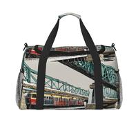 Steam Train Print Weekender Bag,Gym Bag with,Carry On Luggage Overnight Weekend Bag, Holdall Handbag & Shoulder Bag for Travel Fitness