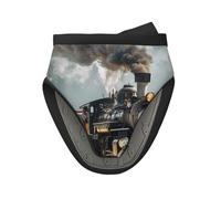 Steam Train Printed Silicone Oven Mitts Set 1 PCS Mini Non-Slip Heat Resistant Oven Gloves for Kitchen Baking Cooking BBQ