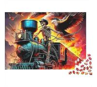 Steam Train Puzzle 1000 Pieces Adults Teens Creative Mind Relax Hobby Strong Fit Durable Materials 70x50cm/1000pcs