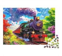 Steam Train Puzzle 1000 Pieces Adults Teens Relax Entertainment Creative Eco Packaging Durable 52x38cm/1000pcs