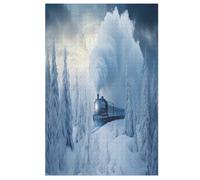 Steam Train Puzzle Adults And Teenagers 1000 Pieces Wooden Jigsaw Educational Game Toy Family Decoration 78×53cm