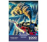 Steam Train Puzzles 1000 Piece for Adults And Kids Cool Train Challenge High Difficulty Family Puzzle Game Relaxing Decor Gift Home Decoration 70x50cm/1000pcs