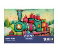 Steam Train Puzzles 1000 Piece for Adults And Kids Cool Train Classic Educational Games Impossible Puzzle Toys Relaxing Decor Gift Home Decoration 38x26cm/1000pcs