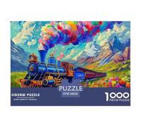 Steam Train Puzzles 1000 Piece for Adults And Kids Cool Train Classic Educational Games Impossible Puzzle Toys Birthday Gifts Home Decoration 38x26cm/1000pcs