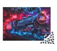 Steam Train Puzzles 1000 Pieces Challenge Game for Adults Fantasy Locomotive Impossible Jigsaw Puzzles 1000 Piece Educational Game Puzzle Gifts 1000pcs (75x50cm)