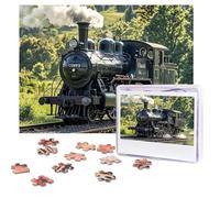 Steam Train Puzzles 500 Pieces Personalized Jigsaw Puzzles with storage bag Photos Puzzle for Adults Challenging Picture Puzzle for Men Women Home Decor (52x38 CM)