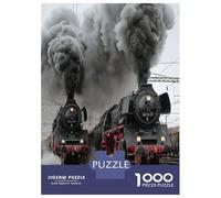 Steam Train Railway 1000 Piece Jigsaw Puzzle Jigsaw Puzzle for Adults Night View Relax Decor Gift 38x26cm/1000pcs