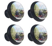 Steam Train Railway Landscape Drawer Knob Pull Handle Cupboard Knobs with Screws 4pcs