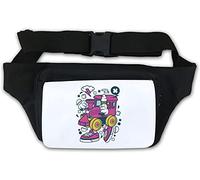 Steam Train Retro Classic Train Art Waist Bag Fanny Pack White