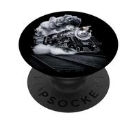 Steam Train Roaring Through the Night PopSockets Adhesive PopGrip