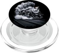 Steam Train Roaring Through the Night PopSockets PopGrip for MagSafe