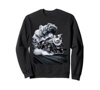 Steam Train Roaring Through the Night Sweatshirt