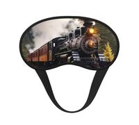 Steam Train Sleep Mask for Side Sleeper, Light Blocking Night Masks for Sleeping Eye Mask for Women Men Eye Cover Soft Comfortable Eye Shade for Travel, Nap