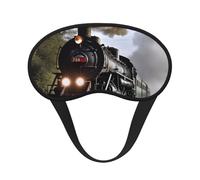Steam Train Sleep Mask for Women Men Eye Mask for Sleeping Light Blocking Sleeping Mask with Elastic Strap Blindfold for Flight Nap Soft Breathable Travel Eye Cover for Side Sleeper