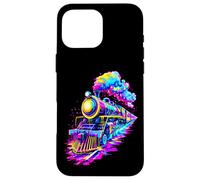 Steam Train Steam Engine Train Drip Paint Style Men Women Case for iPhone 16 Pro Max