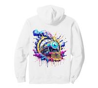 Steam Train Steam Engine Train Drip Paint Style Men Women Pullover Hoodie