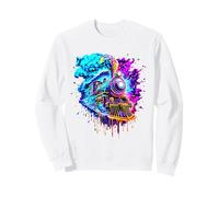 Steam Train Steam Engine Train Drip Paint Style Men Women Sweatshirt