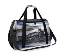 Steam Train Vintage Travel Duffel Bag for Girls Boys Women Men Train Prints Weekend Overnight Bag Shoulder Tote Luggage Handbag for Travel Sports Gym