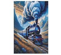 Steam Train Wooden Jigsaw Puzzles, 1000 Piece Puzzle Board Game, Best Gift for Adults And Kids, Family Game, 78×53cm