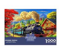 Steam Train1000Piece JigsawPuzzlessteam Train ForAdult Colourful Brainteasing Age12+byth ThemeFlowersandBirds Brainteasing Adults Jigsaw Puzzle 38x26cm/1000pcs