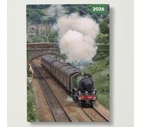 Steam Trains - 2026 Red Robin A5 Padded Diary Planner Vintage Railway Scenes