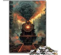 Steam Trains Jigsaw Puzzles for Teenagers 1000 Pieces, Family Entertainment Toys Is Ideal As A Gift for The Whole Family (26x38cm)